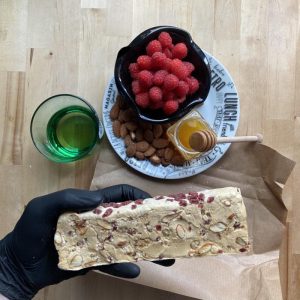 Terroir-Artisan - Nougat Amandine - Nougat Amandine Artisanal aux Framboises 125g