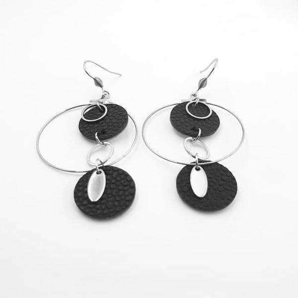 Terroir-Artisan Arya Bijoux boucles d'oreilles créoles doubles