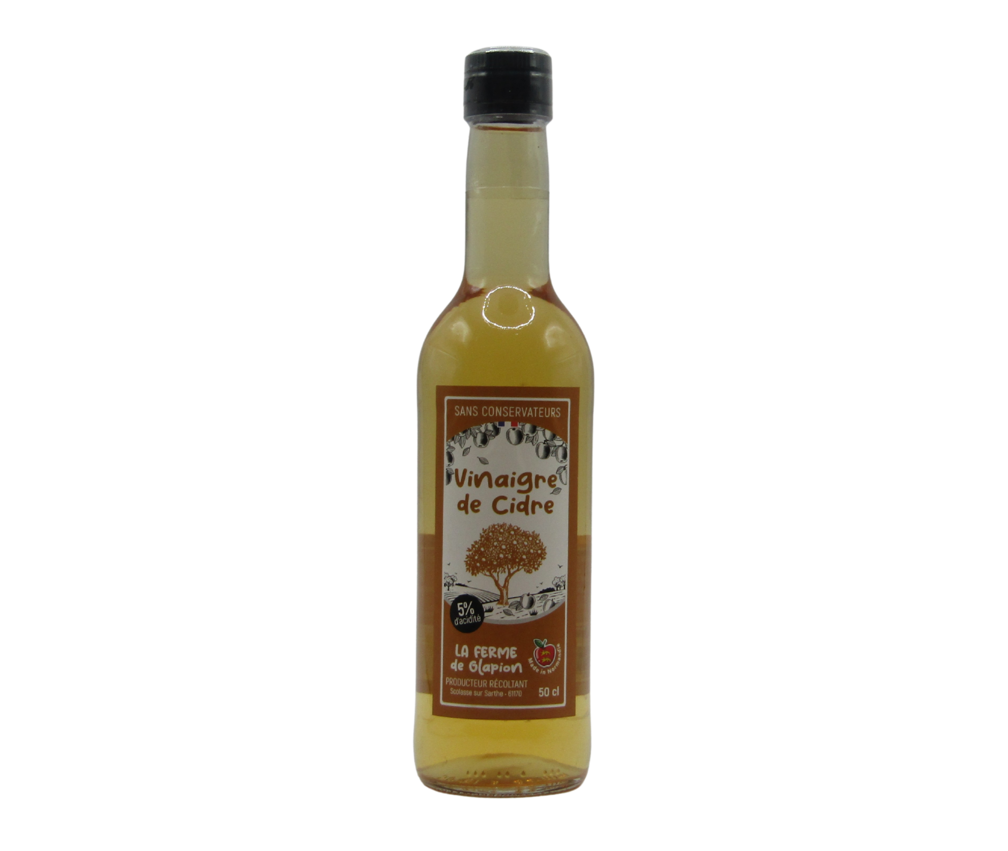 Vinaigre de cidre 50 cl- La ferme de Glapion
