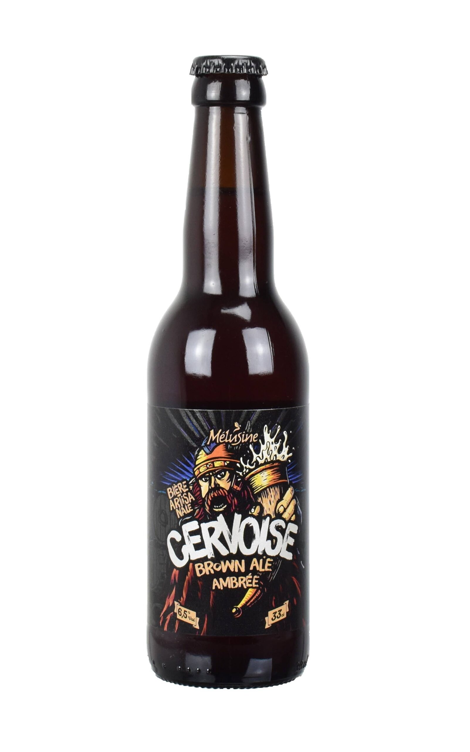 Bière ambrée Cervoise brasserie Mélusine 33 CL-Le vin é moi