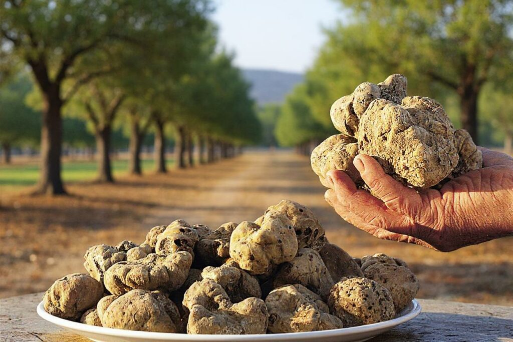 Poignée de truffes dans la main - La Truffe du Roy