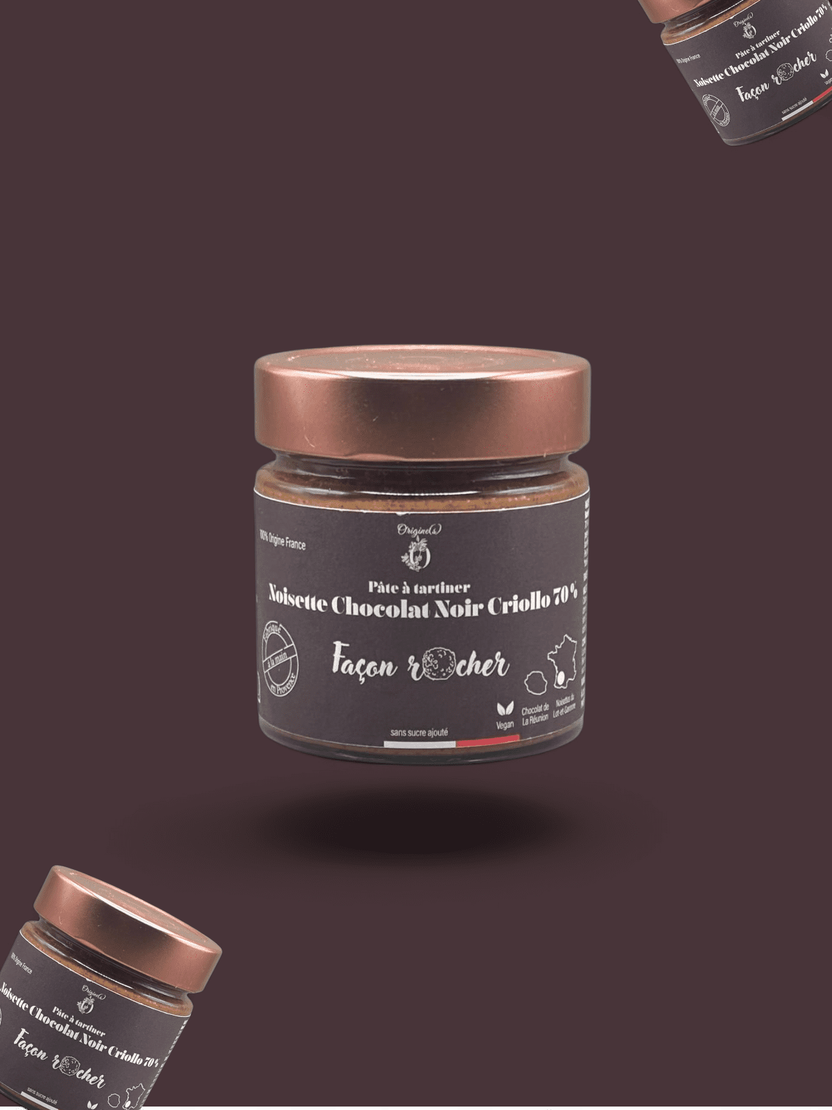 Noisette Chocolat Criollo 70% Façon Rocher