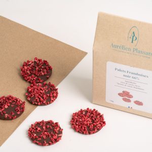 Palets framboise au chocolat noir 66 %