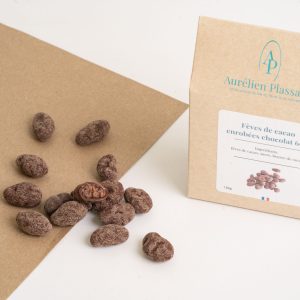 Fèves de cacao enrobées de chocolat noir 66 % – 180 g