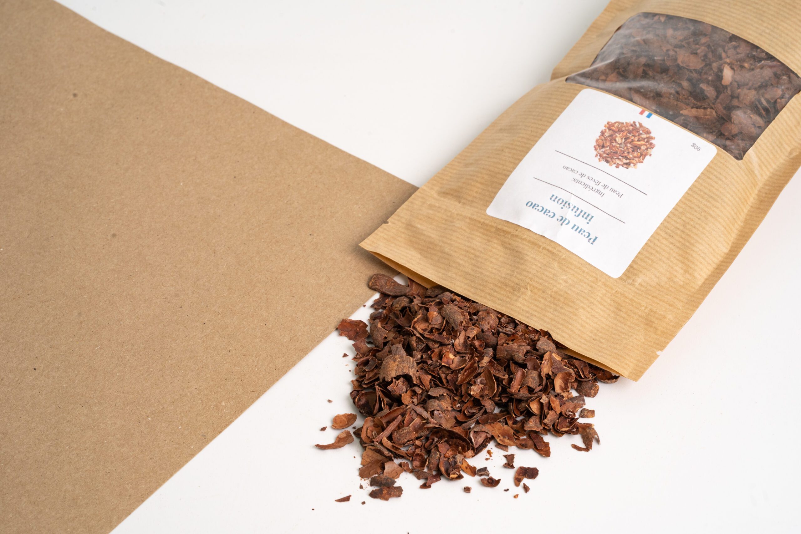 Peau de cacao pour infusion