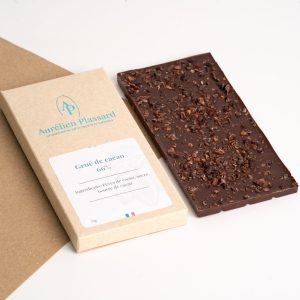Tablette chocolat noir 66 % grué de cacao – 75 g