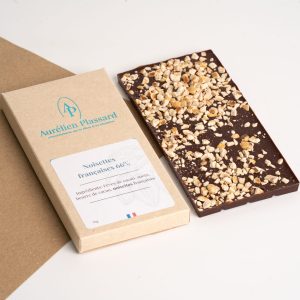 Tablette noisettes françaises noir 66 % ou lait 37 %