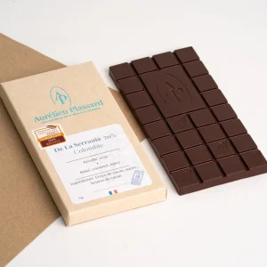 Tablette De La Serrania Colombie 70 % – Fèves transportées à la voile – 75 g